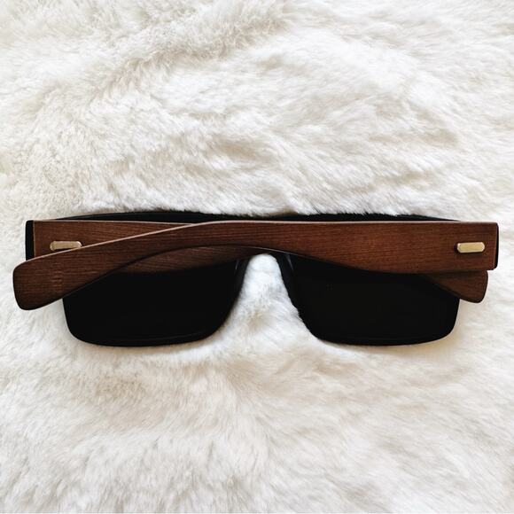 Juna Black & Dark Wood Sunglasses - Picture 11 of 11